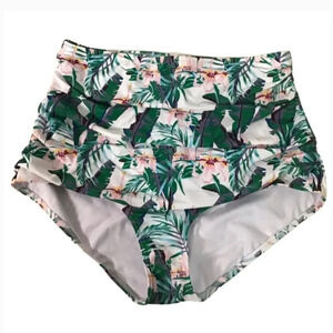 ❤ 3 For $35 cocoship swim beach bottom tropical print high coverage runch 8